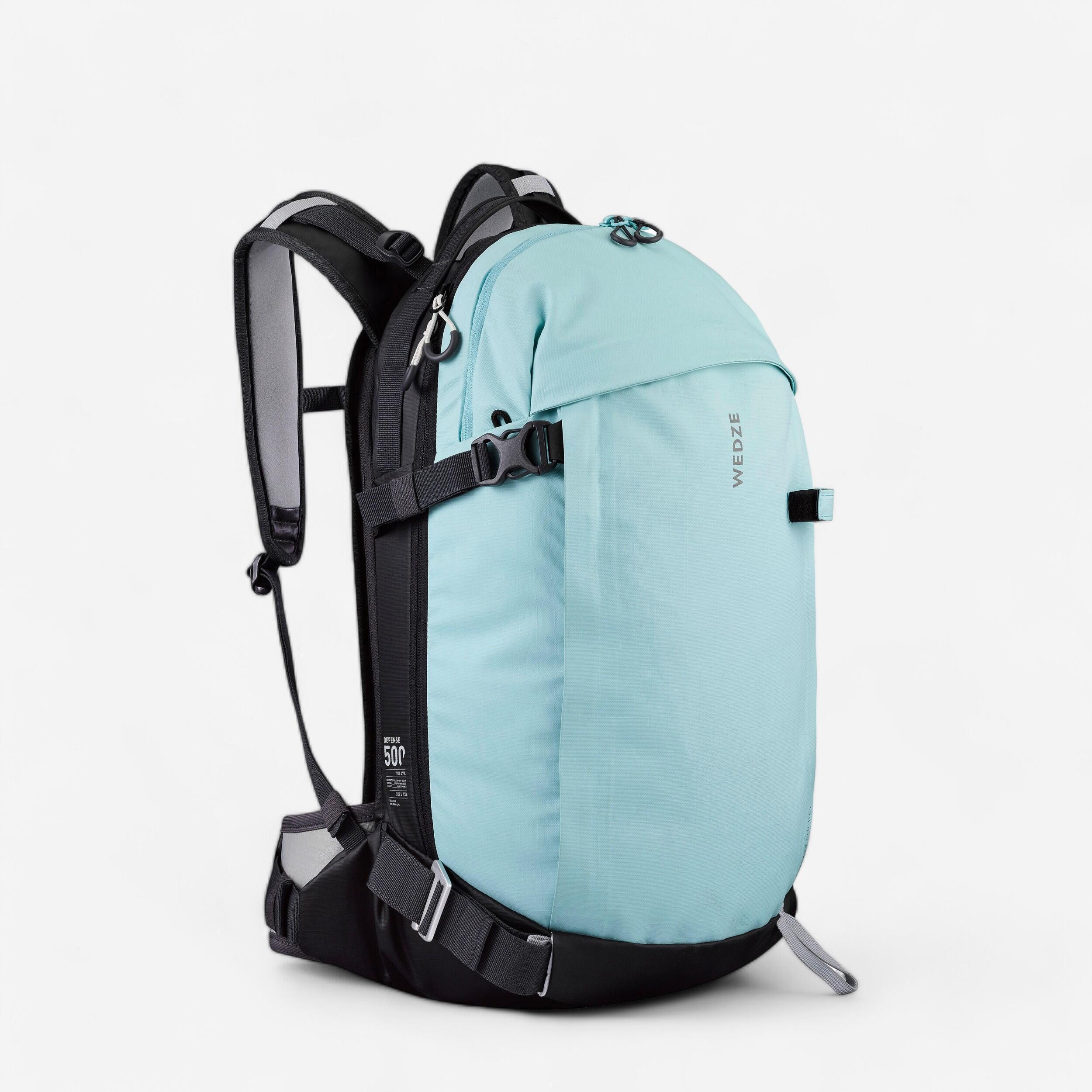 Sac à dos snowboard et ski Freeride BP SKI FR500 Defense M/S Vert WEDZE ...